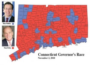 Torrington Register-Citizen Gubernatorial Results Map 2010